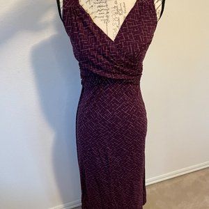 Purple Pencil Wrap Dress